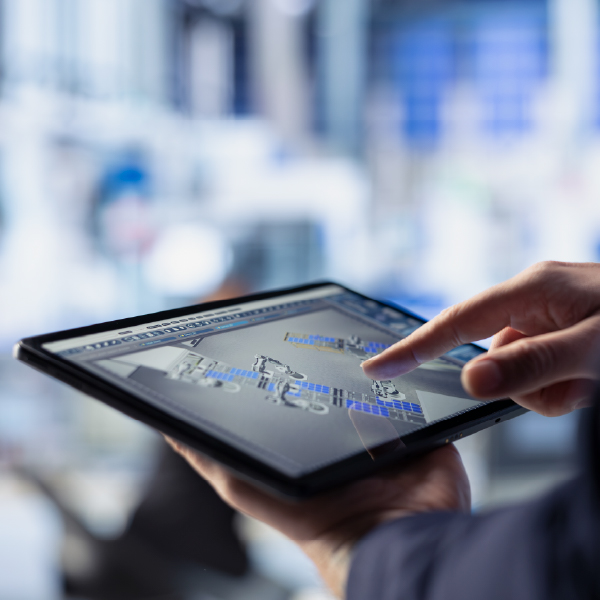 Digital analytics dashboard on a laptop